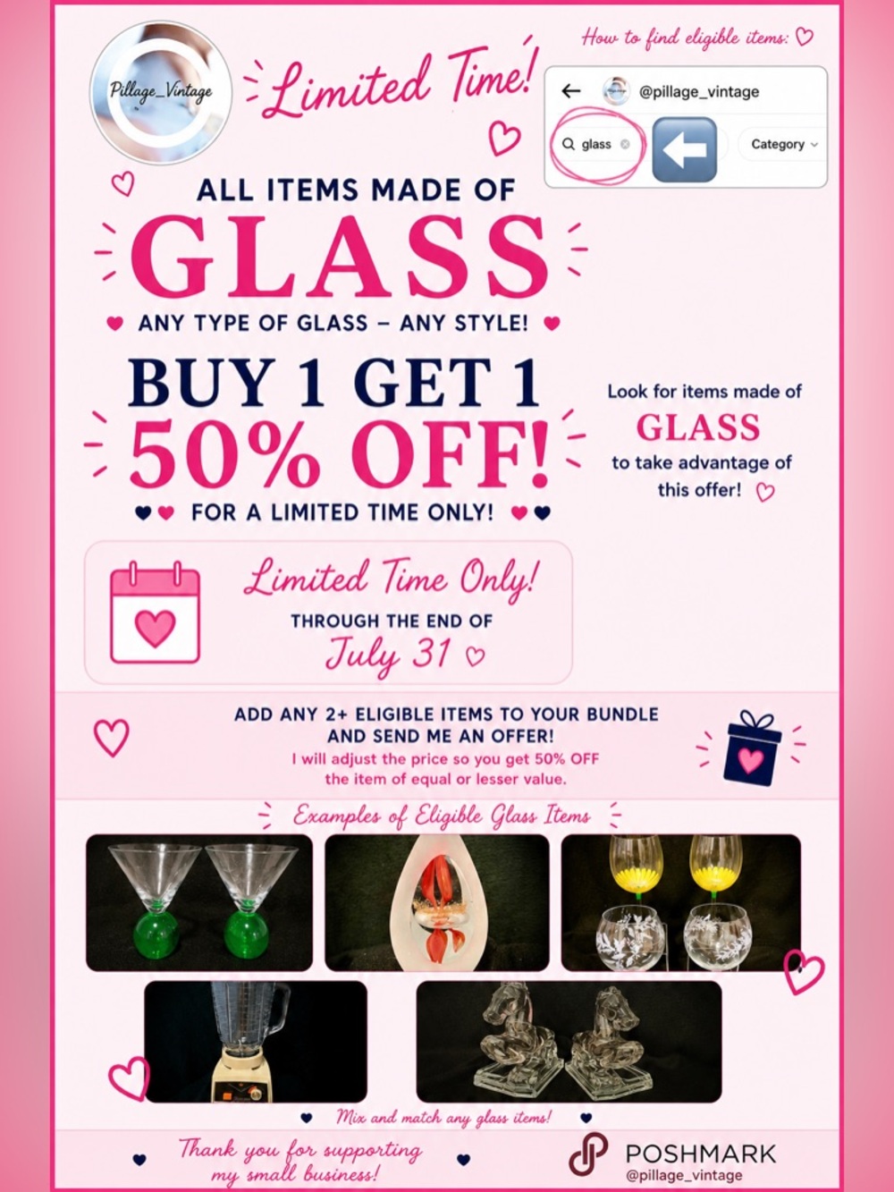 🔍JULY GLASS SALE